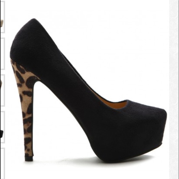 Ollio Shoes - Ollio women’s leopard stilettos pump heels